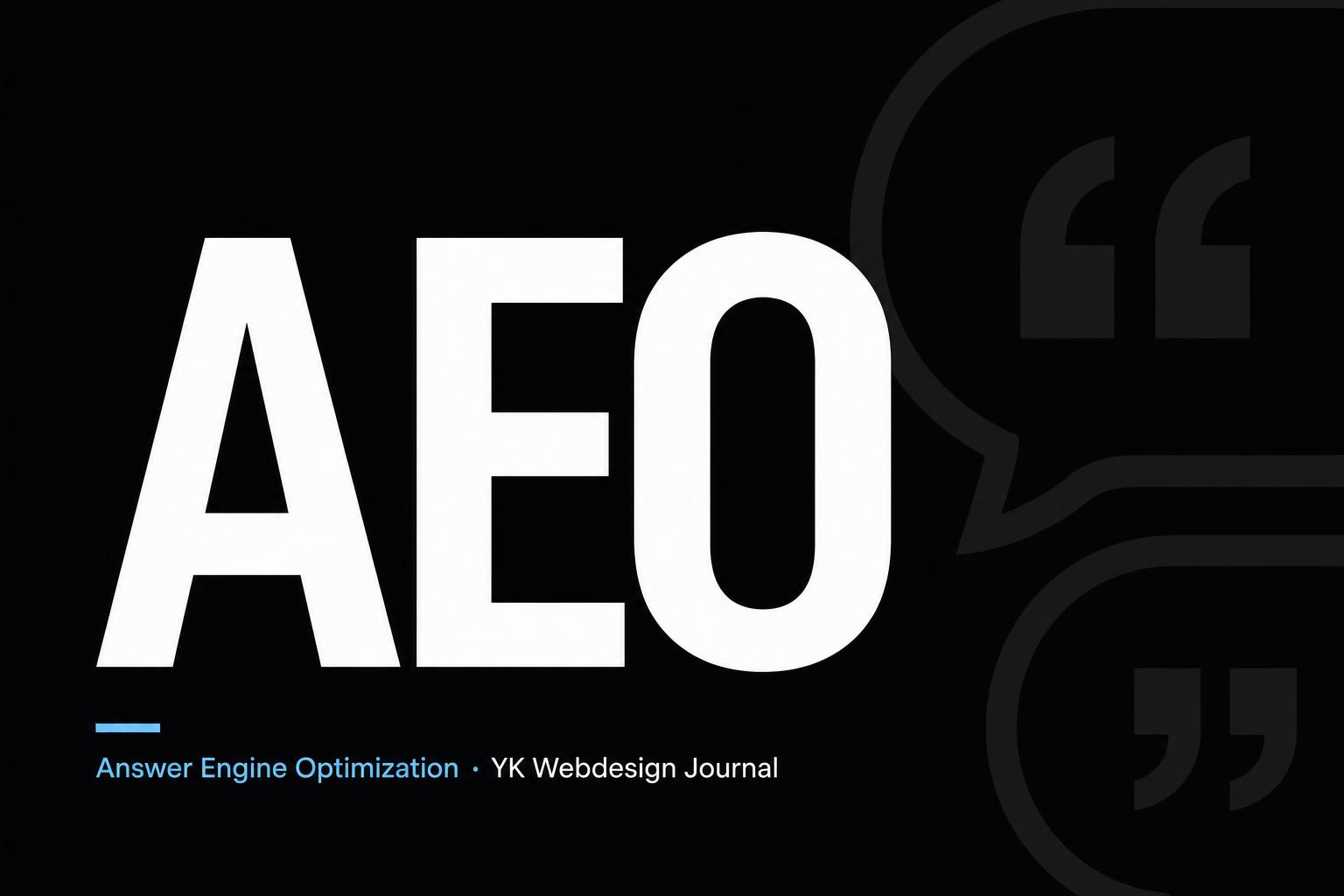 AEO — Answer Engine Optimization Cover